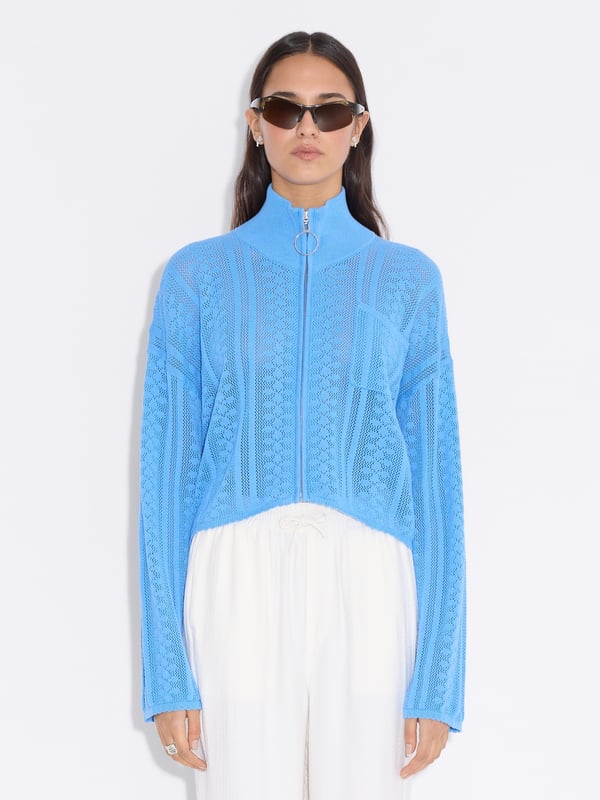 Holzweiler Tine Crochet Cardigan Blue
