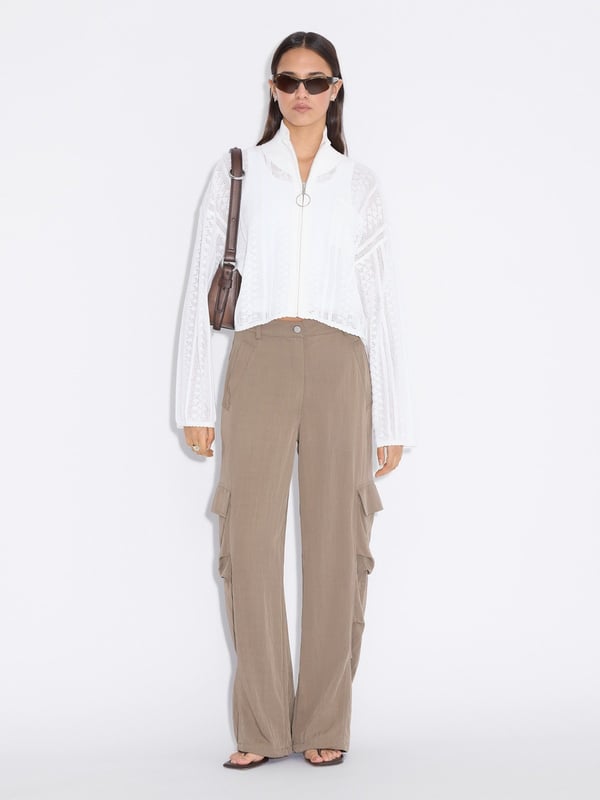 Holzweiler Tine Crochet Cardigan Ecru