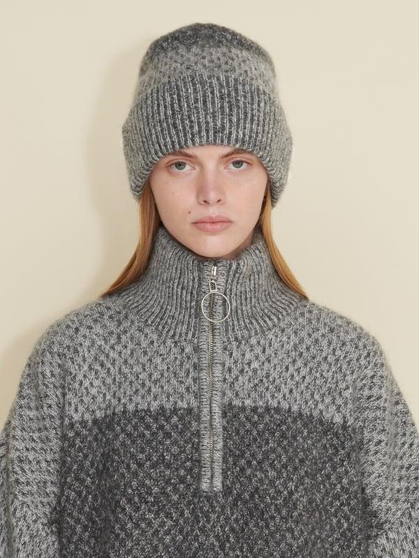 Holzweiler Tine Knit Beanie Dk. Grey Mix