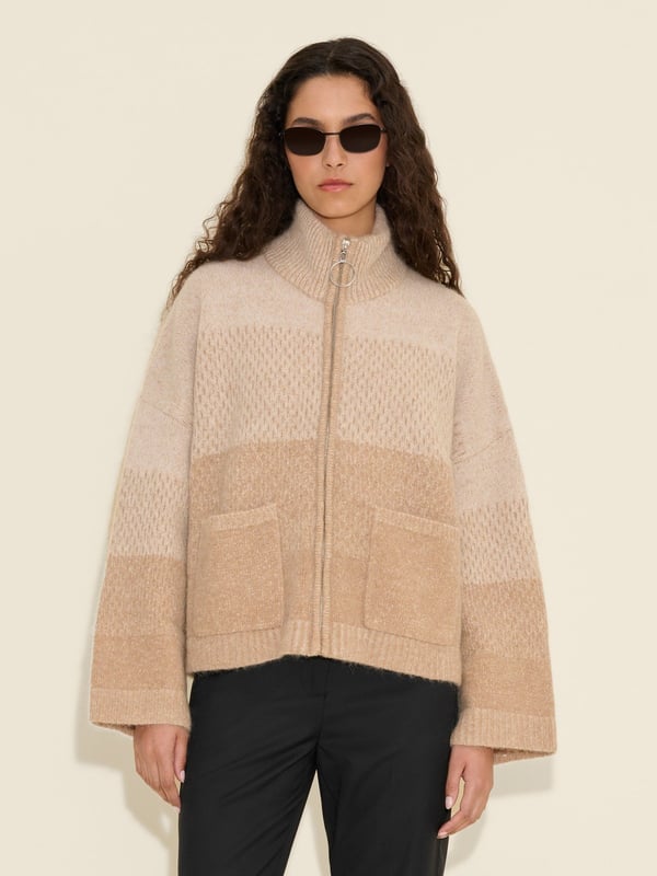 Holzweiler Tine Regular Fit Cardigan Sand Mix