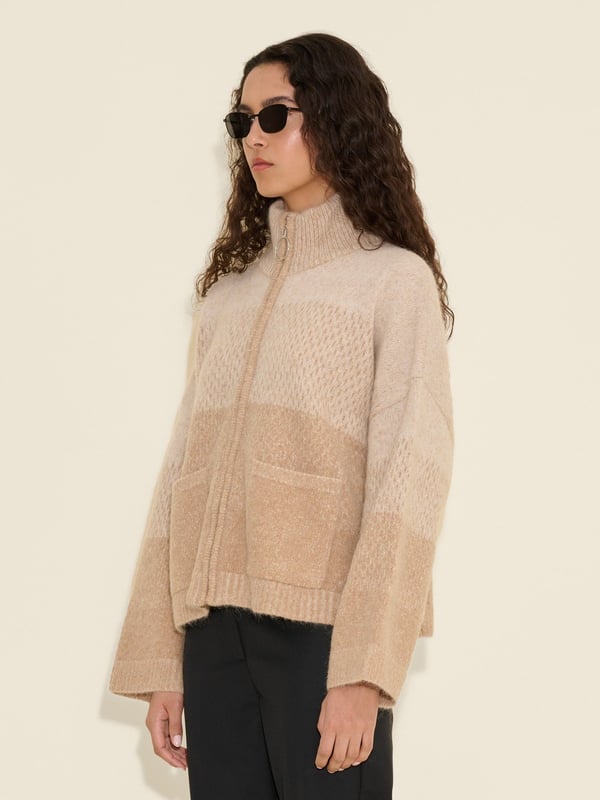 Holzweiler Tine Regular Fit Cardigan Sand Mix