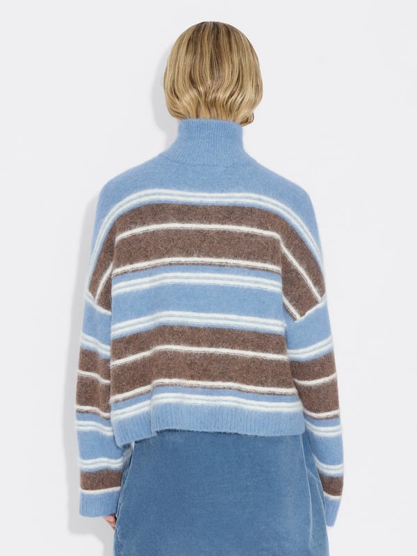 Holzweiler Tine Stripe Cardigan Blue Stripe