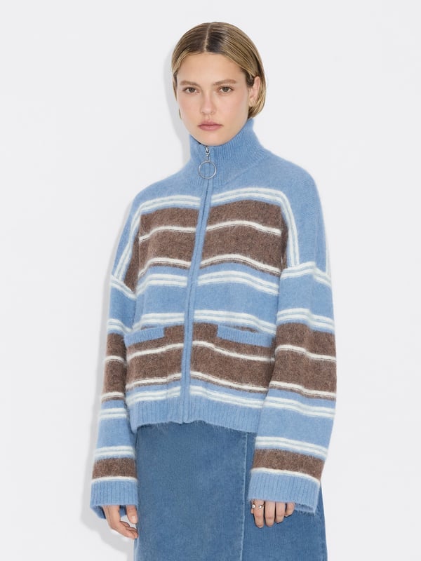 holzweiler Tine Stripe Cardigan Blue Stripe
