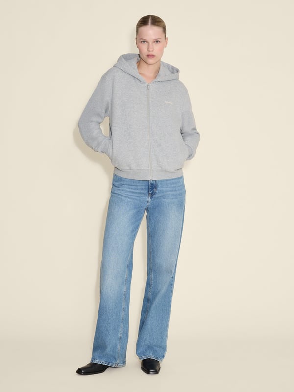 Holzweiler W Regular Zip Hoodie Grey Mix