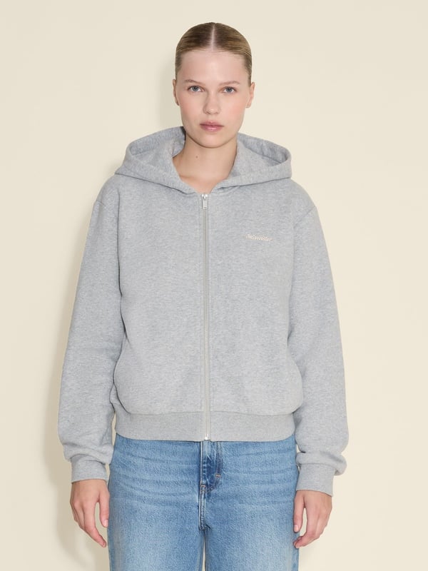 Holzweiler W Regular Zip Hoodie Grey Mix