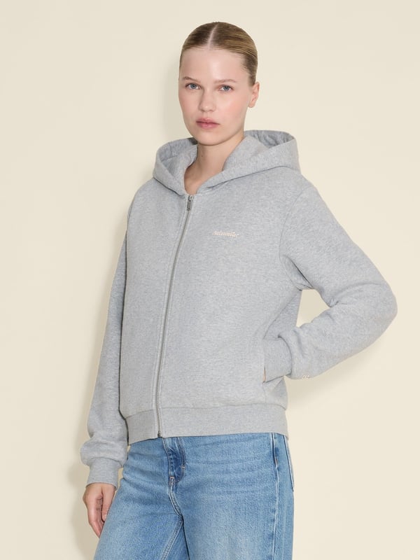 holzweiler W Regular Zip Hoodie Grey Mix