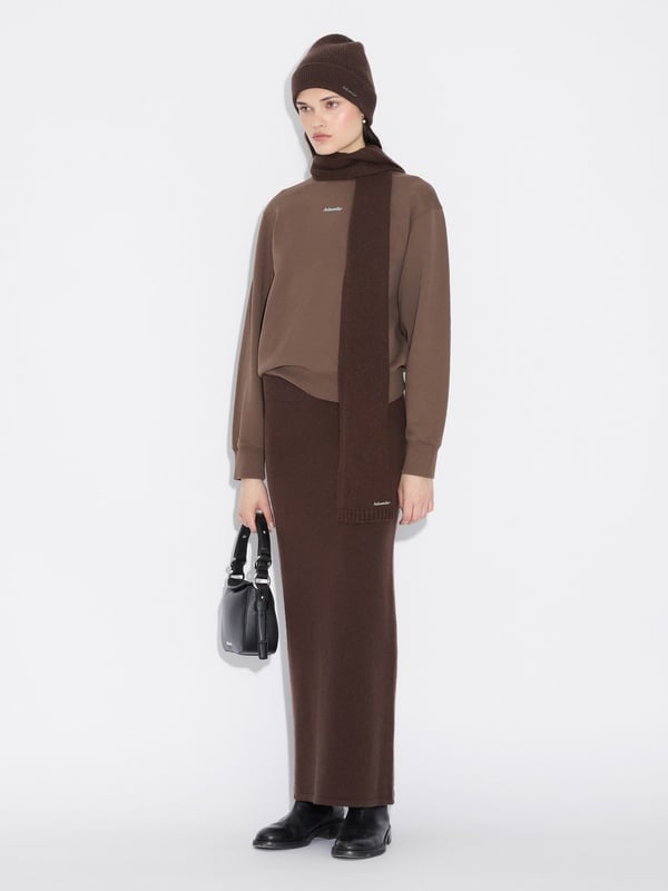 holzweiler Wool Skirt Dk. Brown