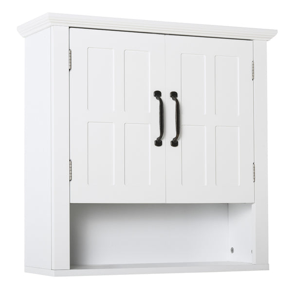 homcom 2-Door Adjustable Shelf Wall Cabinet Medicine Cabinet for Bathroom and Kitchen White