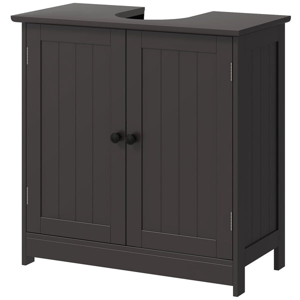 Homcom Bathroom Vanity Cabinet Under Sink Cabinet With 2 Doors And Adjustable Shelf Coffee