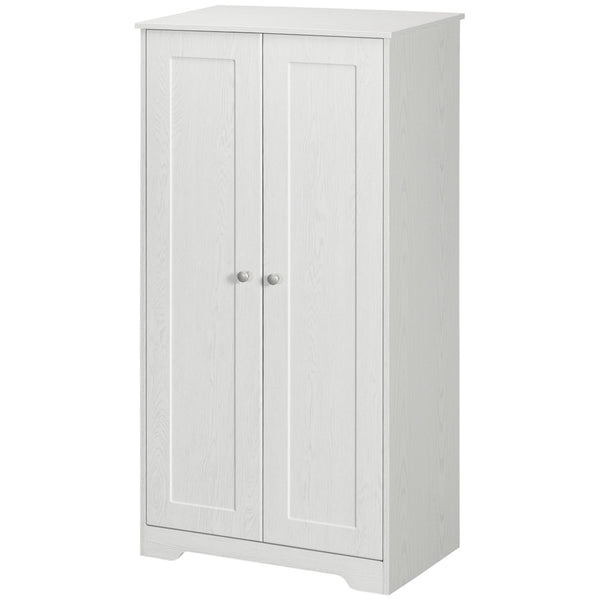 Homcom Kitchen Pantry Storage Cabinet Freestanding Cupboard W/ 2 Doors Adjustable Shelves