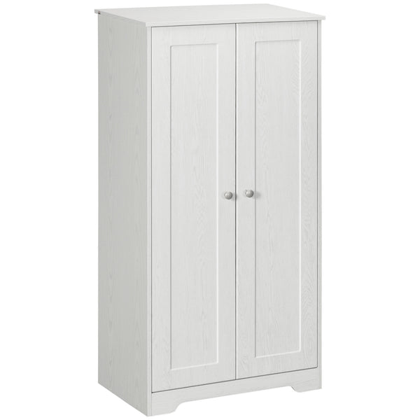 homcom Kitchen Pantry Storage Cabinet Freestanding Cupboard w/ 2 Doors Adjustable Shelves