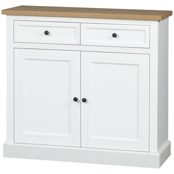 Homcom Sideboard Buffet Cabinet Kitchen Cabinet Coffee Bar Cabinet White