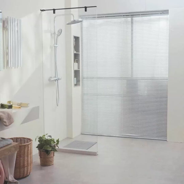 Homcom Tall Bathroom Cabinet Narrow Storage Cabinet With Acrylic Door Drawer & 3 Shelves White