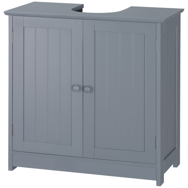 Homcom Under Sink Bathroom Cabinet With 2 Doors And Shelf Pedestal Sink Vanity Cabinet Gray