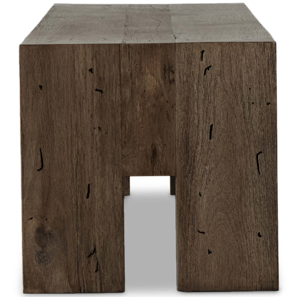 Home Fashion Abaso Large Bench Rustic Ebony By Four Hands