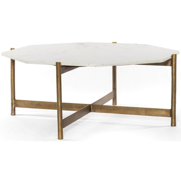 home fashion Adair Coffee Table Raw Brass by Four Hands