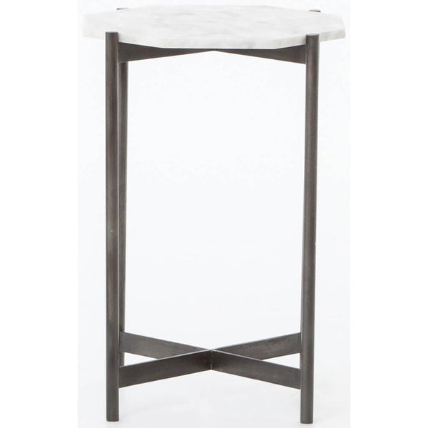 Home Fashion Adair Side Table Hammered Grey By Four Hands