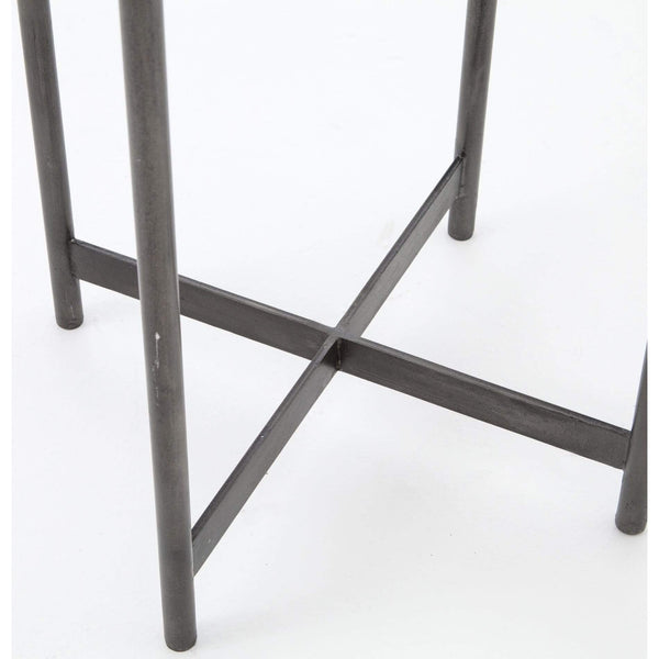 Home Fashion Adair Side Table Hammered Grey By Four Hands