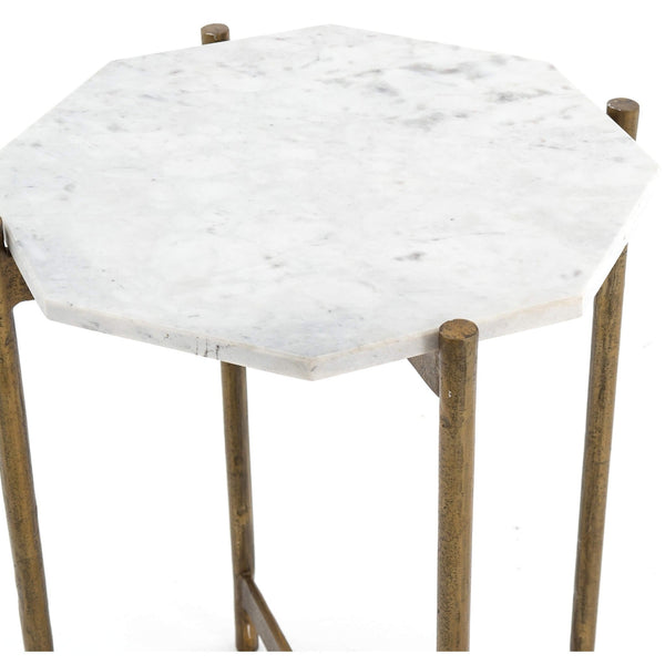 Home Fashion Adair Side Table Raw Brass By Four Hands