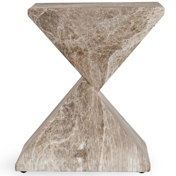 Home Fashion Adler Outdoor Accent Table Brown/Ivory