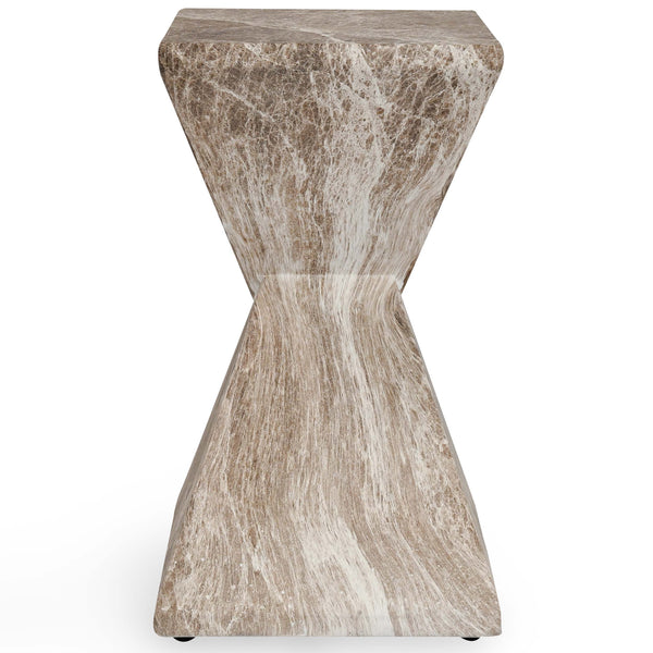 Home Fashion Adler Outdoor Accent Table Brown/Ivory