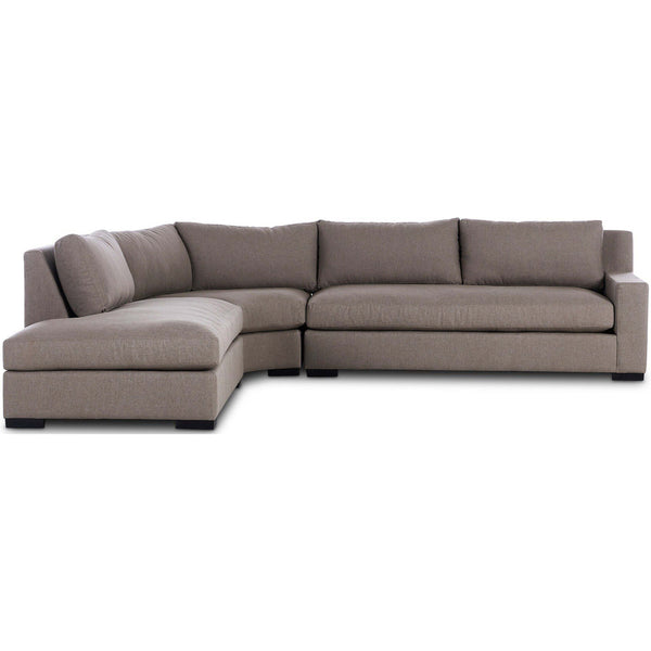 Home Fashion Albany 3 Piece Bumper Chaise Sectional Vesuvio Cafe By Four Hands