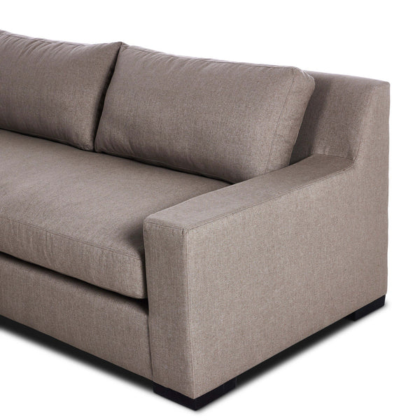 Home Fashion Albany 3 Piece Bumper Chaise Sectional Vesuvio Cafe By Four Hands