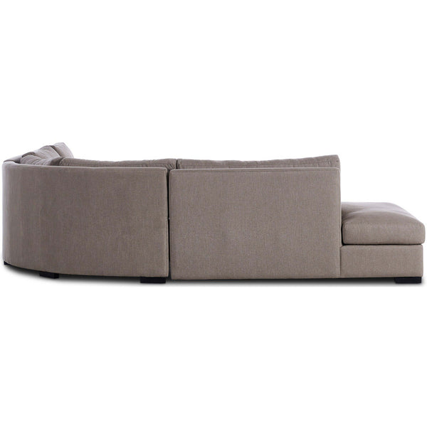 Home Fashion Albany 3 Piece Bumper Chaise Sectional Vesuvio Cafe By Four Hands