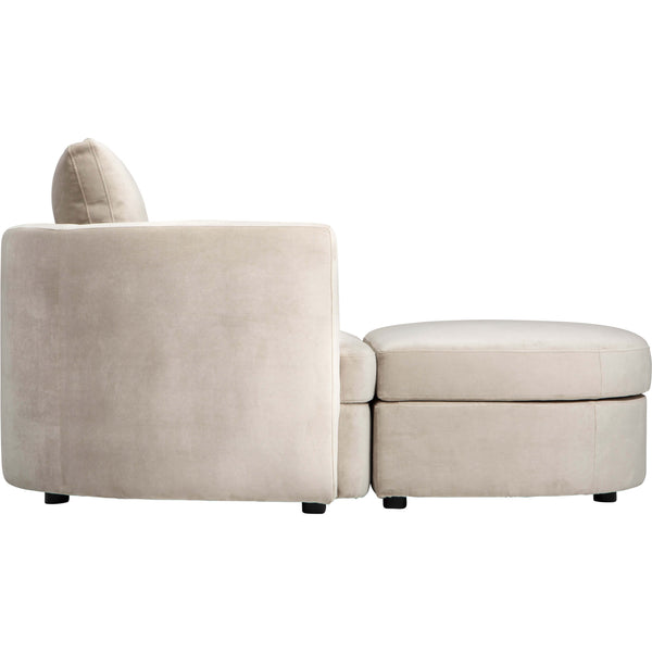 Home Fashion Allie Chair With Storage Ottoman Romo Linen