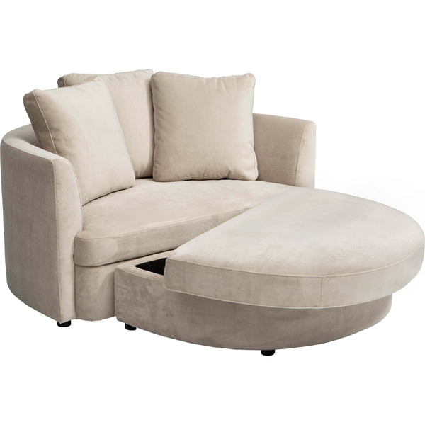 Home Fashion Allie Chair With Storage Ottoman Romo Linen