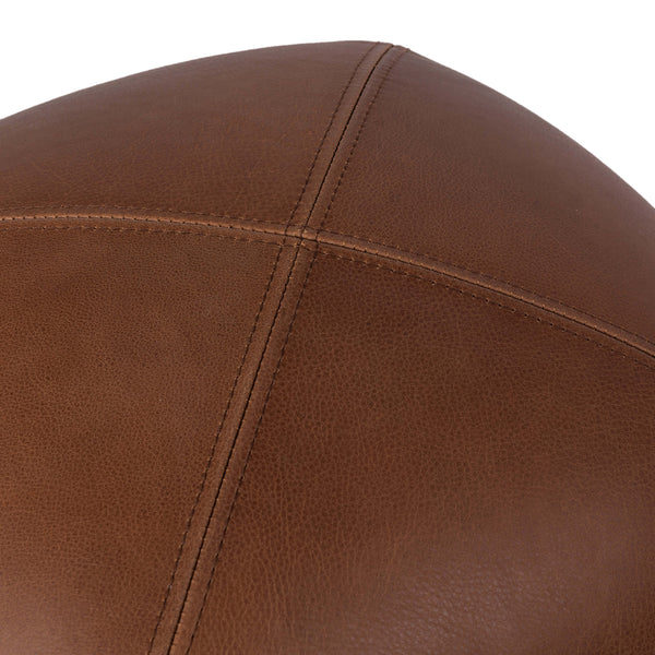 Home Fashion Alma Leather Ottoman Brickhouse Cognac By Four Hands