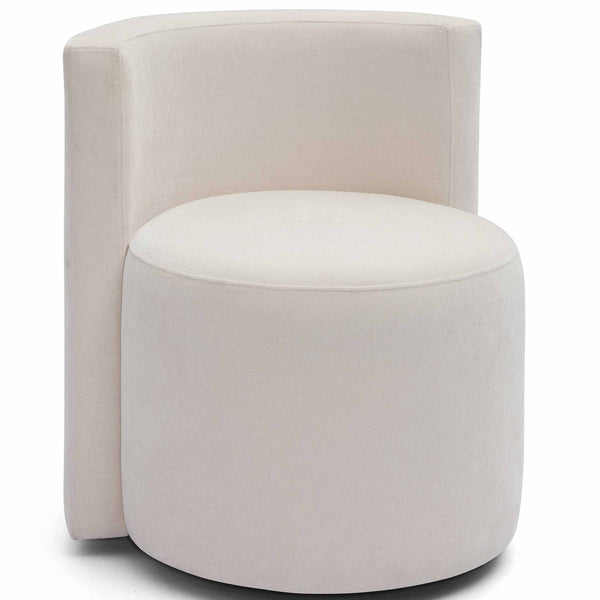 home fashion Alyssa Rolling Desk Chair Cream Velvet