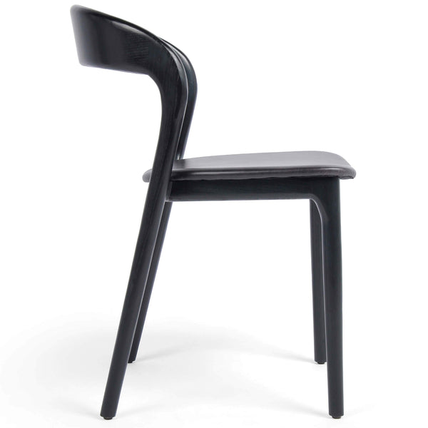 Home Fashion Amare Leather Dining Chair Sonoma Black Set Of 2 By Four Hands