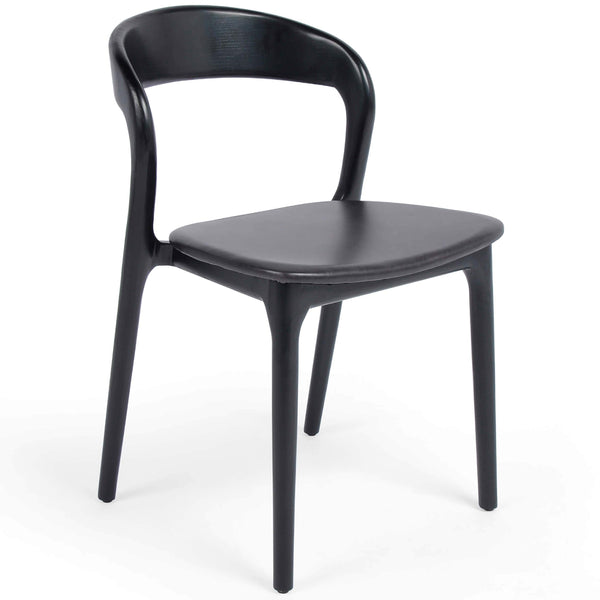 home fashion Amare Leather Dining Chair Sonoma Black Set of 2 by Four Hands