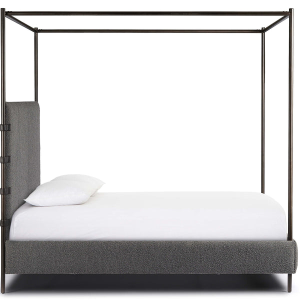 Home Fashion Anderson Queen Canopy Bed Knoll Charcoal By Four Hands