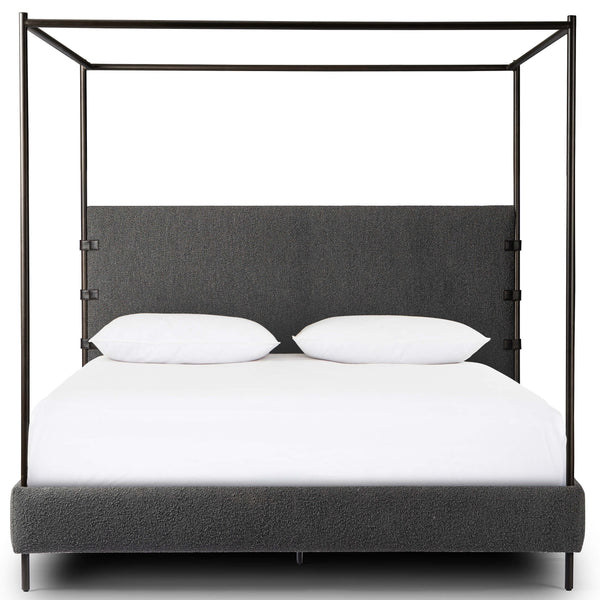 Home Fashion Anderson Queen Canopy Bed Knoll Charcoal By Four Hands