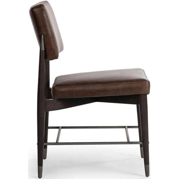 Home Fashion Anton Leather Dining Chair Havana Brown Set Of 2 By Four Hands