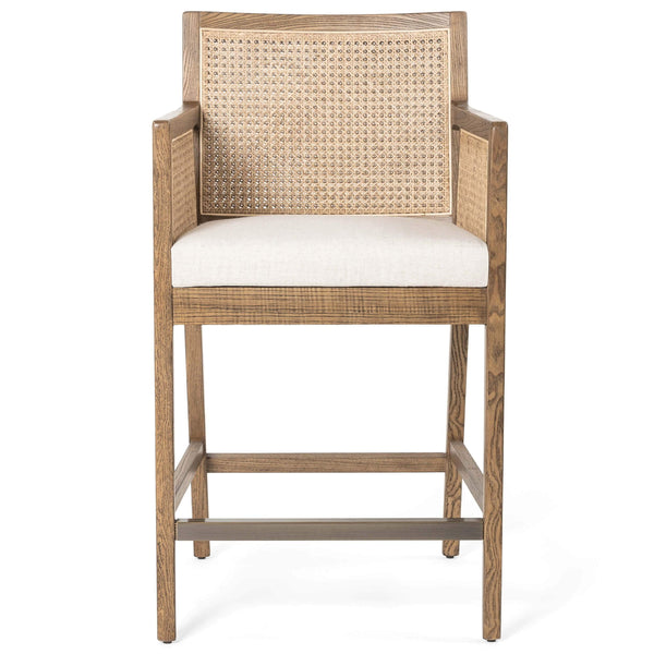 Home Fashion Antonia Cane Bar & Counter Chair Toasted Nettlewood By Four Hands