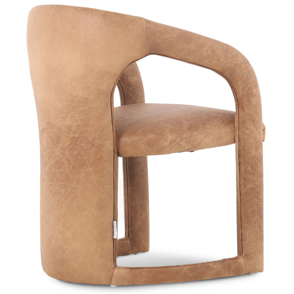 Home Fashion Archie Leather Dining Chair Tan Set Of 2