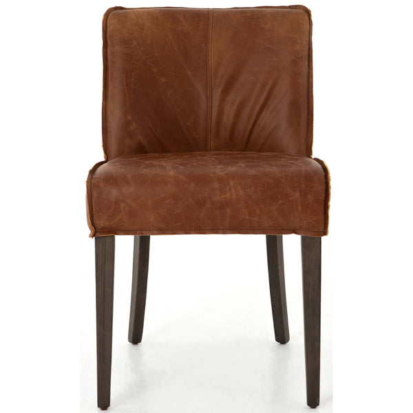 Home Fashion Aria Leather Dining Chair Sienna Chestnut Set Of 2 By Four Hands
