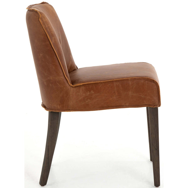 Home Fashion Aria Leather Dining Chair Sienna Chestnut Set Of 2 By Four Hands