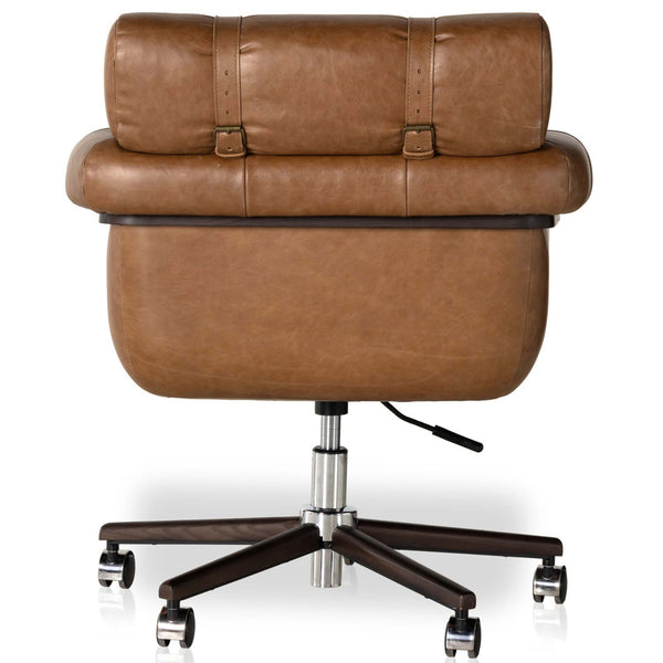 Home Fashion Arnold Leather Desk Chair Sonoma Chestnut By Four Hands