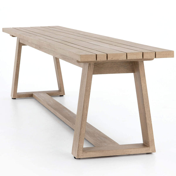 Home Fashion Atherton Outdoor Dining Bench Washed Brown By Four Hands