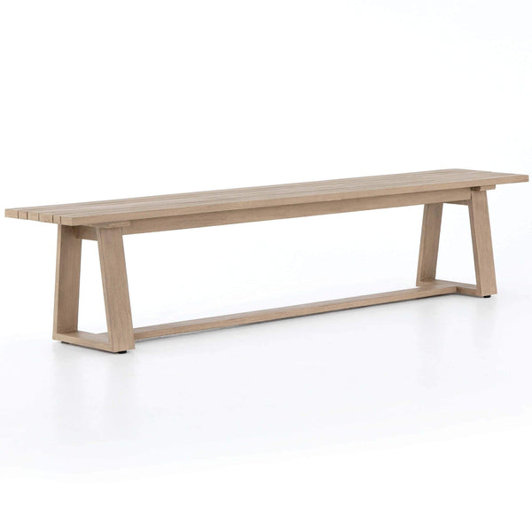 home fashion Atherton Outdoor Dining Bench Washed Brown by Four Hands