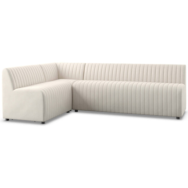 Home Fashion Augustine 100" Dining L-Shape Banquette Capri Oatmeal By Four Hands