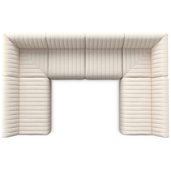 Home Fashion Augustine 106" Dining U-Shape Banquette Capri Oatmeal By Four Hands