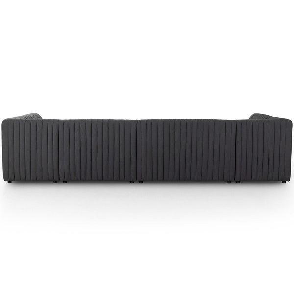 Home Fashion Augustine 143.5" U-Shaped Dining Banquette Boucle Charcoal By Four Hands