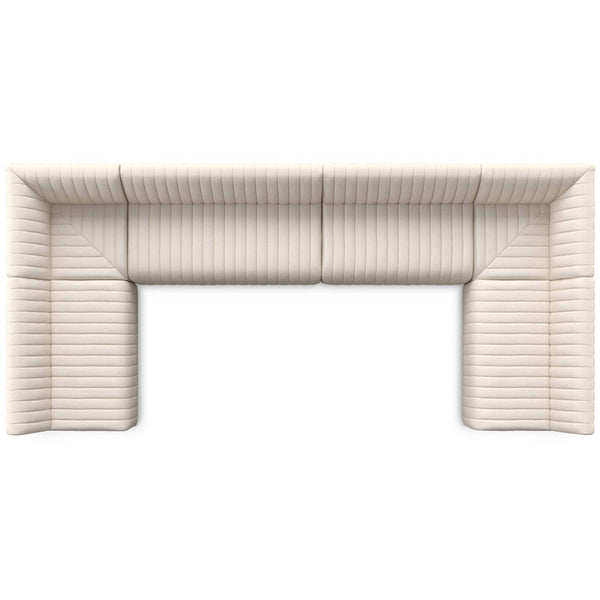 Home Fashion Augustine 144" Dining U-Shape Banquette Capri Oatmeal By Four Hands