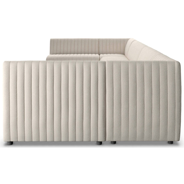 Home Fashion Augustine 144" Dining U-Shape Banquette Capri Oatmeal By Four Hands