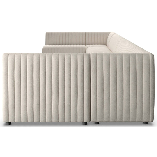 Home Fashion Augustine 154" Dining U-Shape Banquette Capri Oatmeal By Four Hands